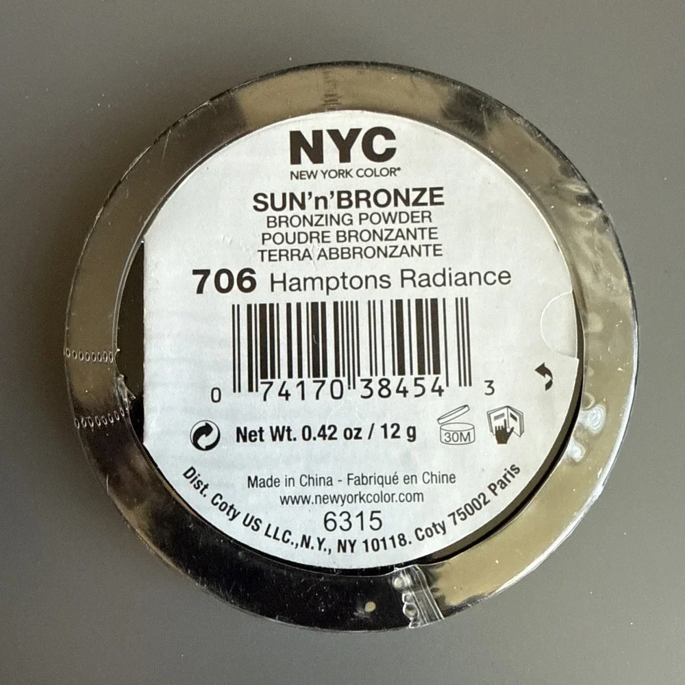 NYC New York Color Sun n Bronze Bronzing Powder 706 Hampton's Radiance Sealed